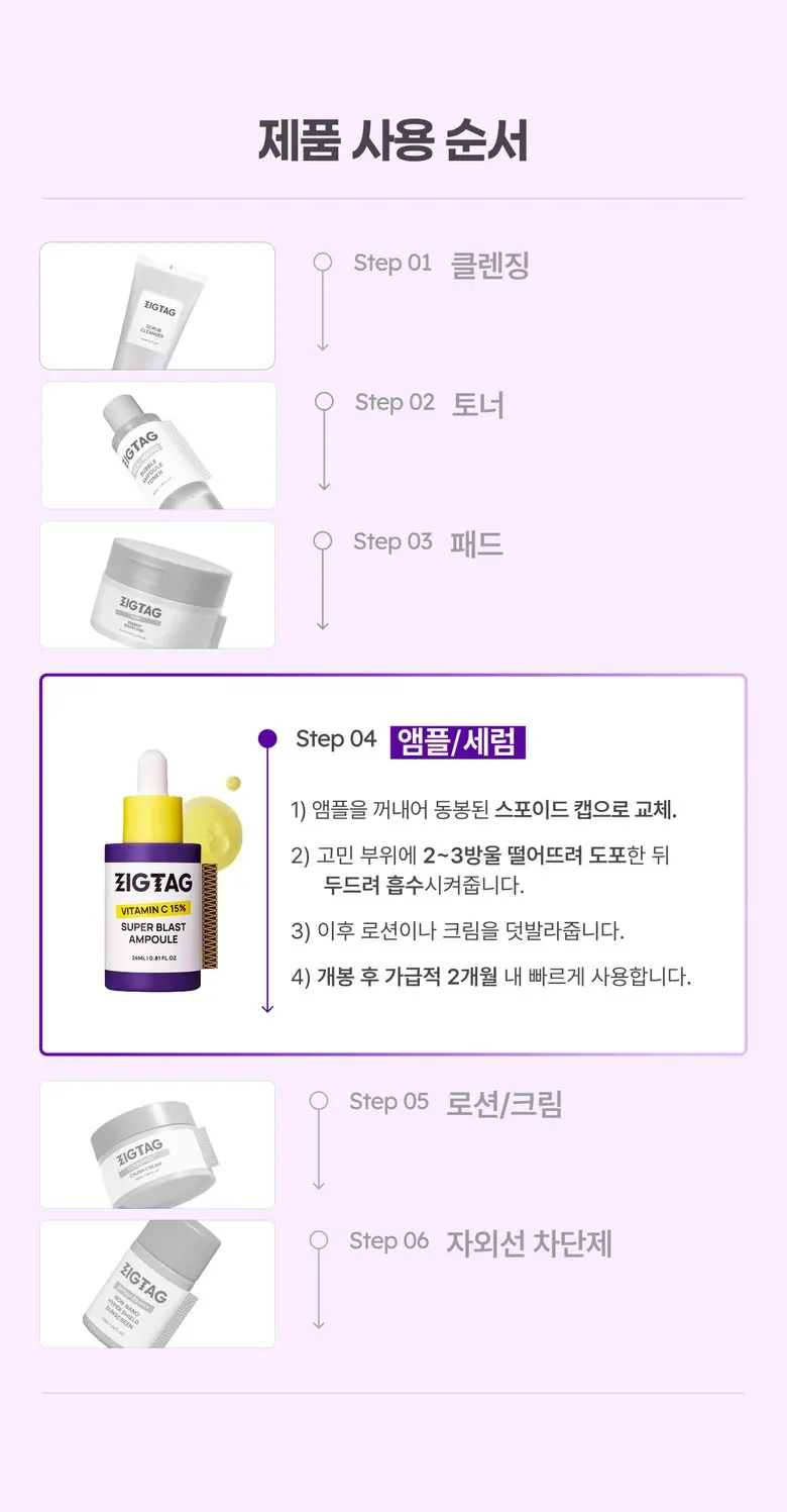 ZIGTAG Vitamin C 15% Super Blast Ampoule 24ml - Pure Ascorbic Acid Serum for Dark Spots & Brightening Detail