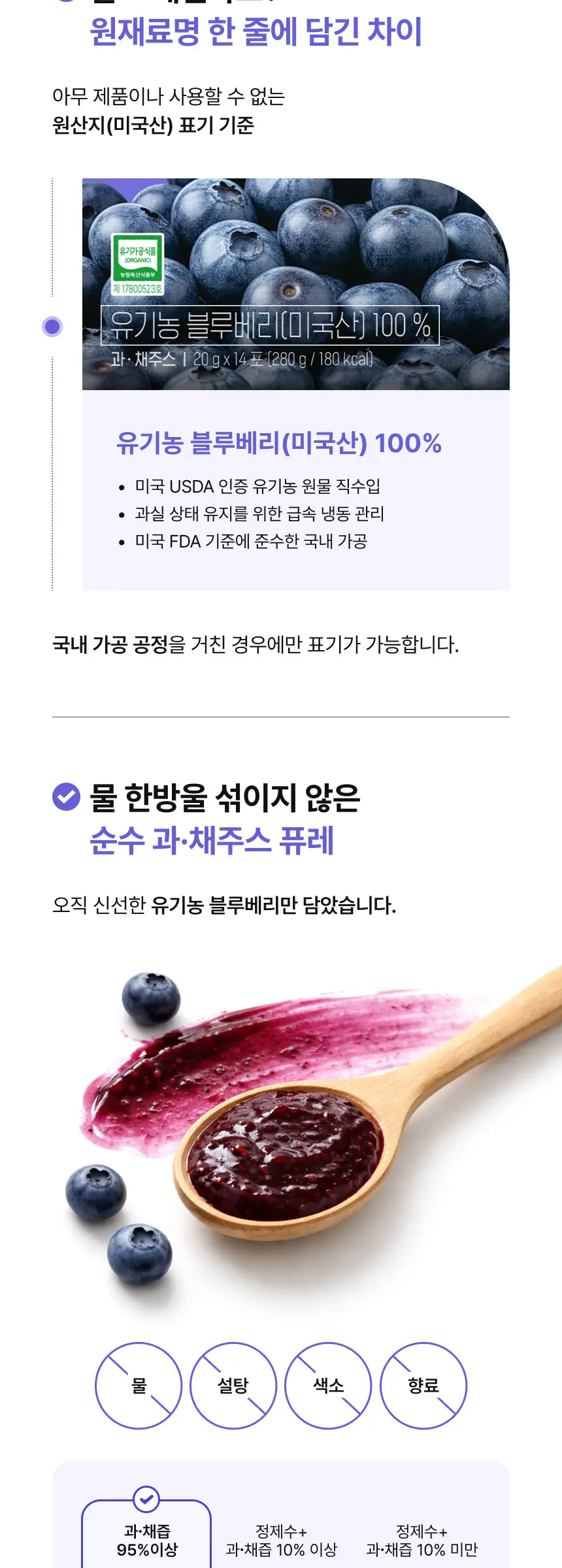 리얼 블루베리 퓨레 100% Detail