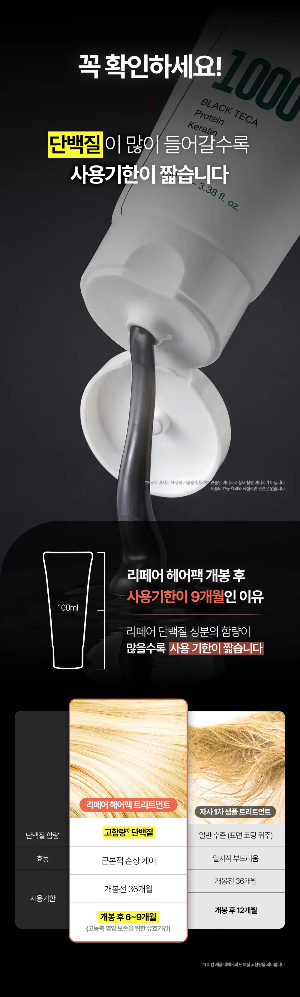 블랙테카 단백질 리페어링 트리트먼트 100ml Detail