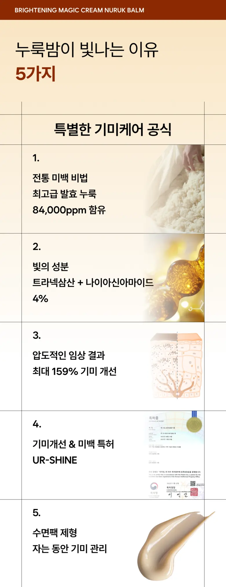 위자드조선 누룩밤 수면팩 기미개선159% 트라넥삼산 정품 대용량 기미크림 누룩밤, 1개, 100ml Detail