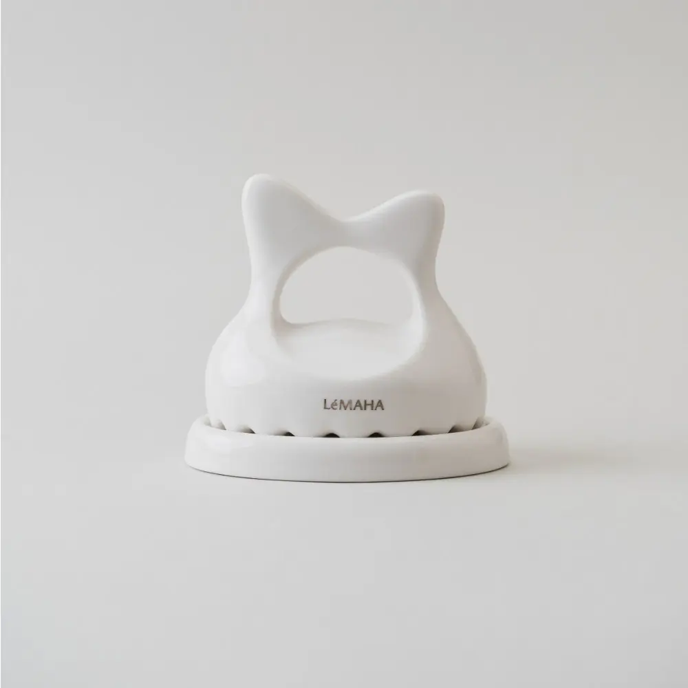 LeMAHA Body Gua Sha & Holder Set Ceramic