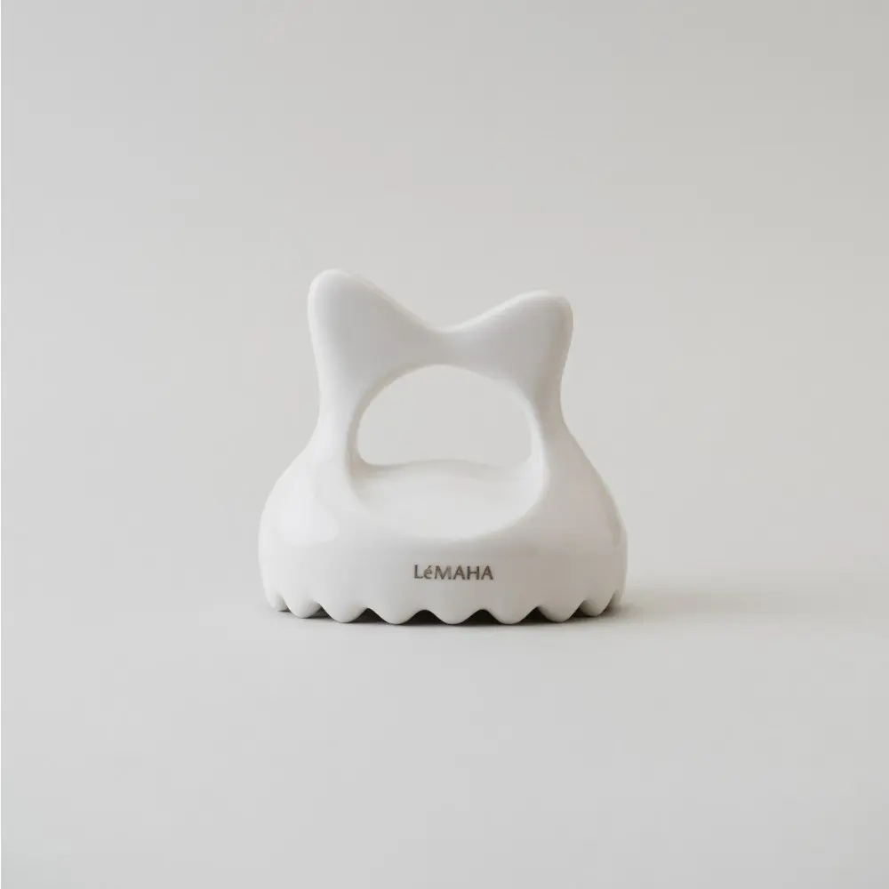 LeMAHA Body Gua Sha & Holder Set Ceramic