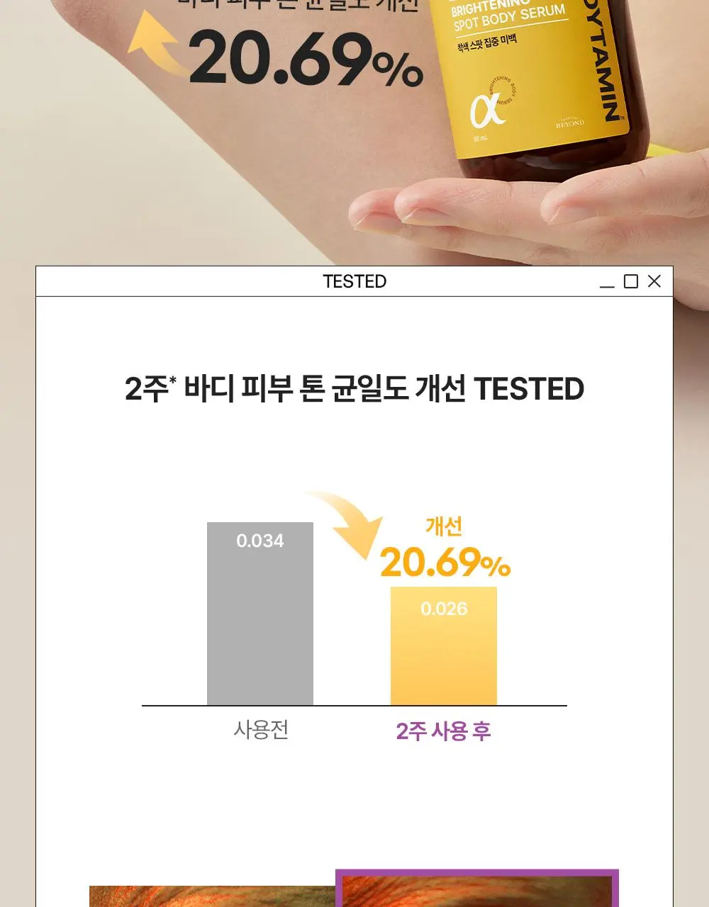 [2주착색미백] 비욘드 바디타민 바디 세럼 80ml | 올리브영 Detail