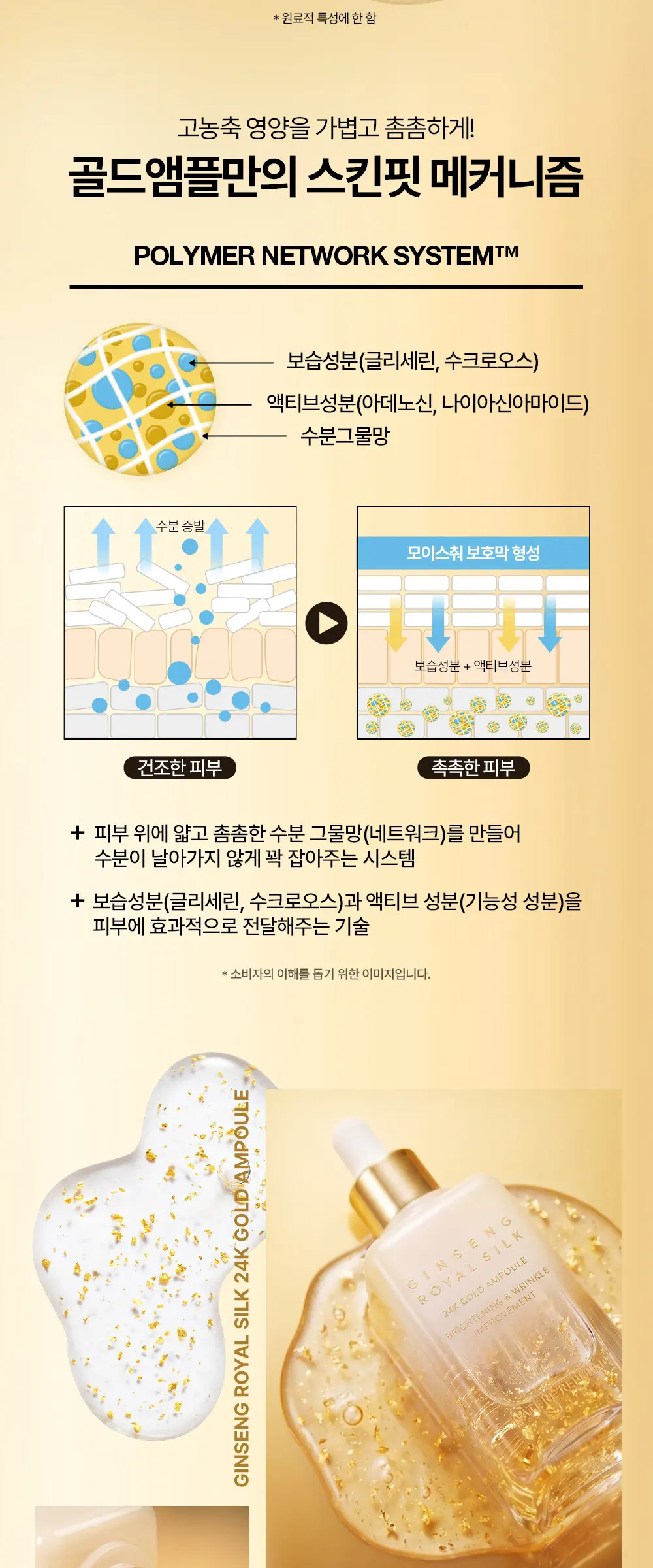 진생 로얄 실크 24K 골드 앰플 Detail