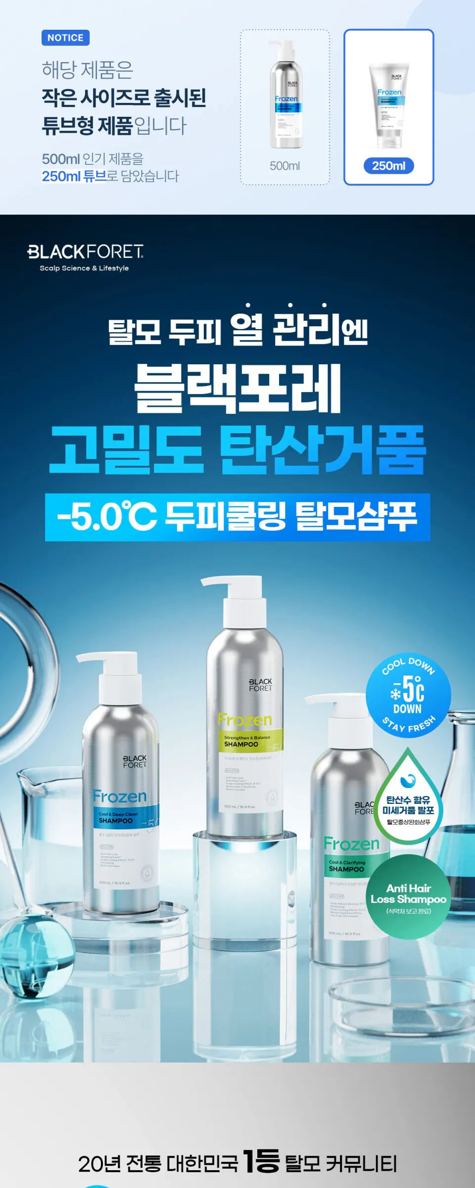 블랙포레 쿨&딥클린 샴푸 250ml Detail
