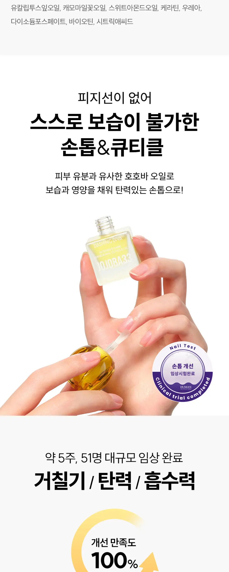 호호바33 인텐시브 케어 핸드 앤 네일 큐티클 오일 네일강화제 7.5 ml Detail