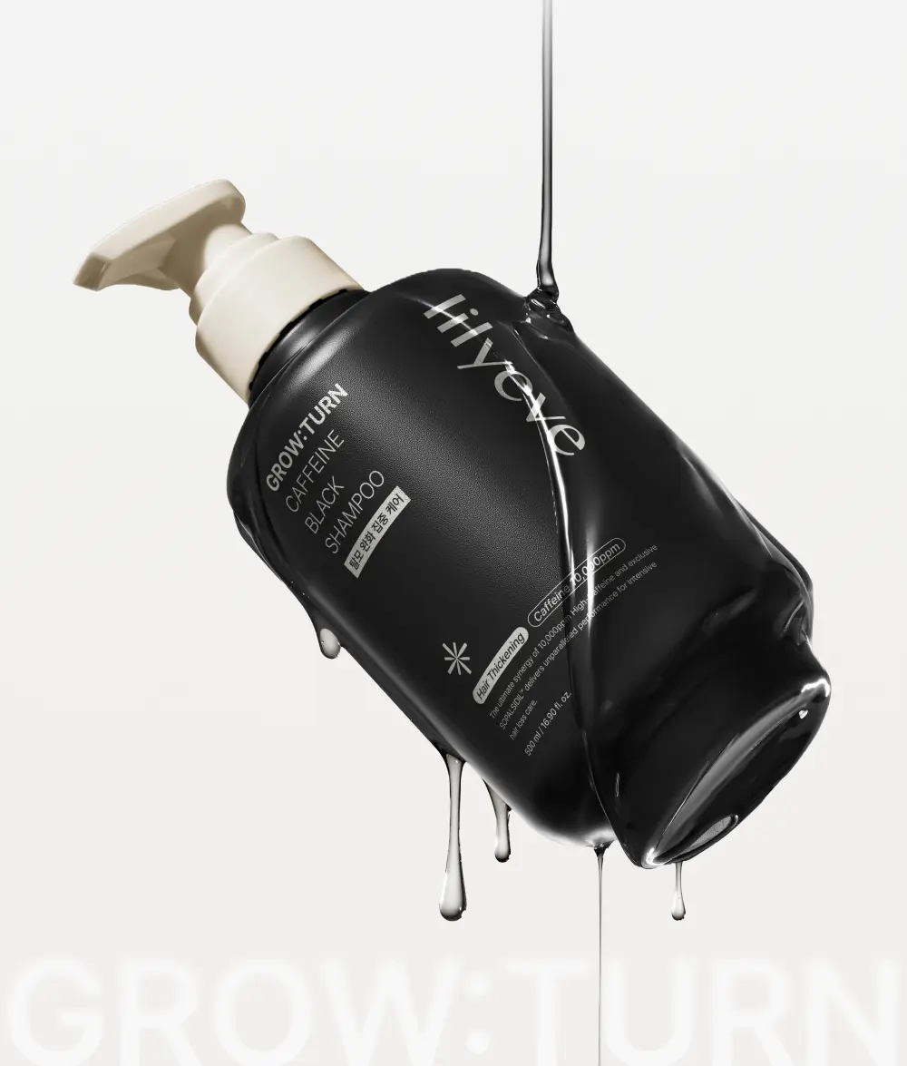 그로우턴 카페인 블랙 샴푸 500ml 1개 Detail