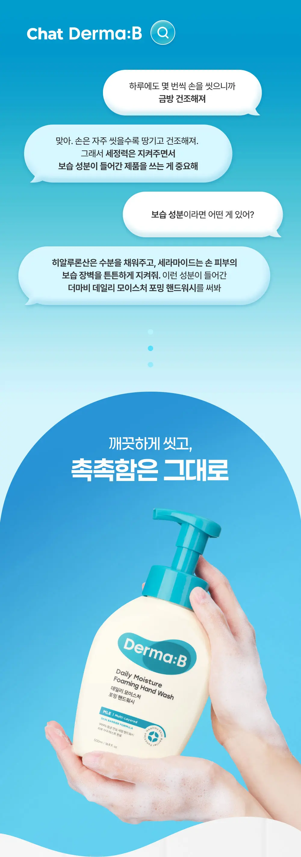 데일리 모이스처 포밍 핸드워시 500ML Detail