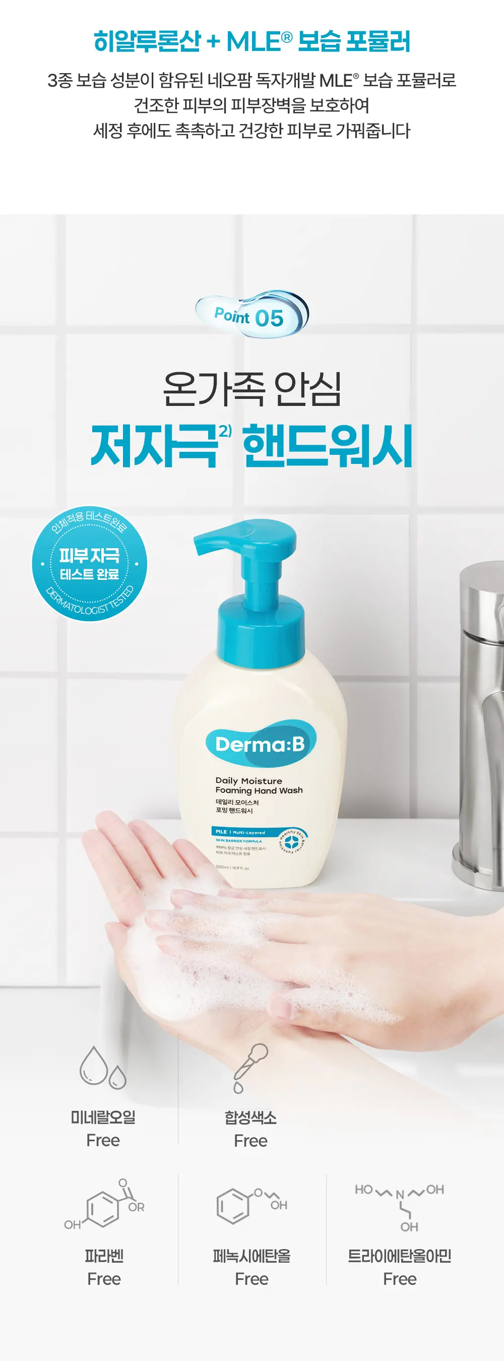 데일리 모이스처 포밍 핸드워시 500ML Detail