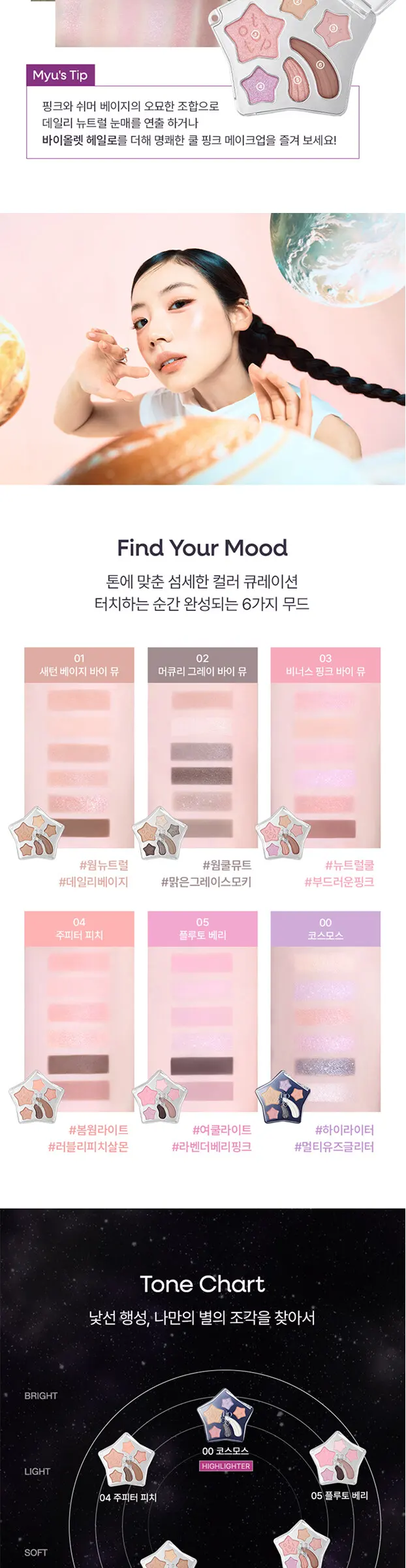 위시 터치 아이 팔레트 (6 Colors) Detail