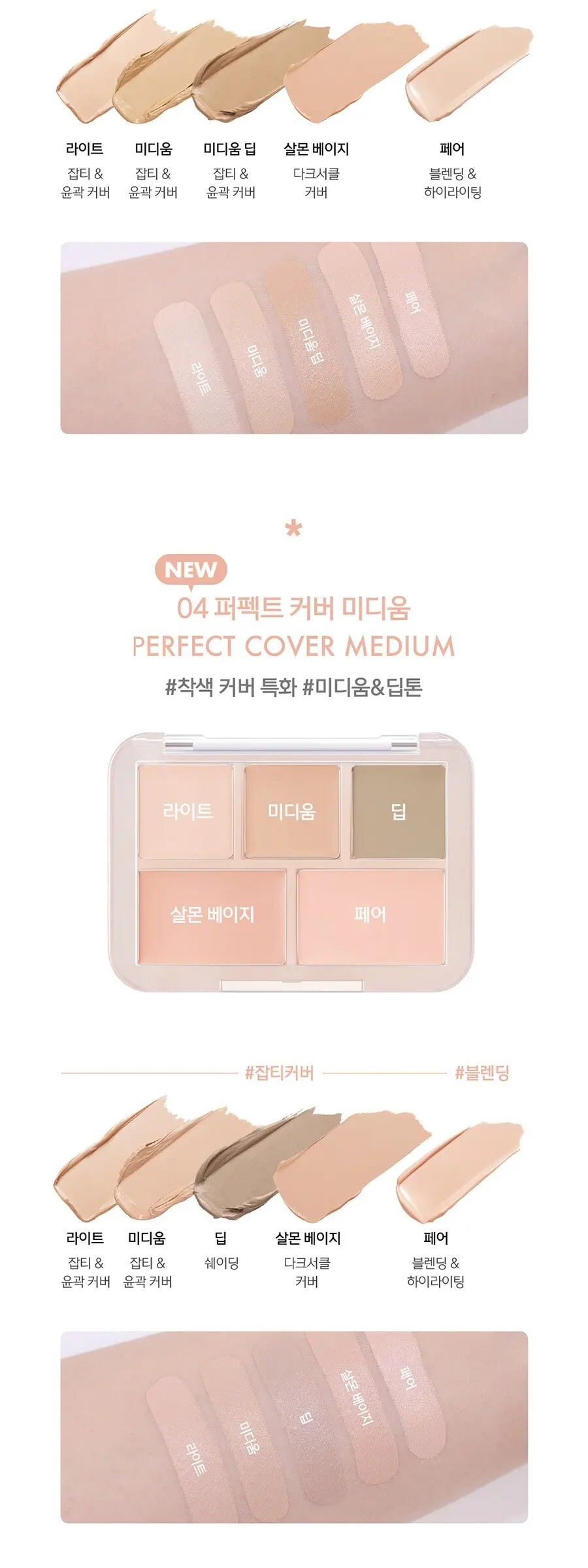 루나 컨실 블렌더 팔레트 6g, 1개, 1호 클리어 커버 Detail
