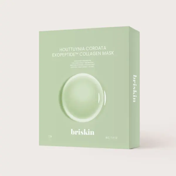 briskin Houttuynia Cordata Exopeptide Collagen Mask 40ml × 5 Sheets