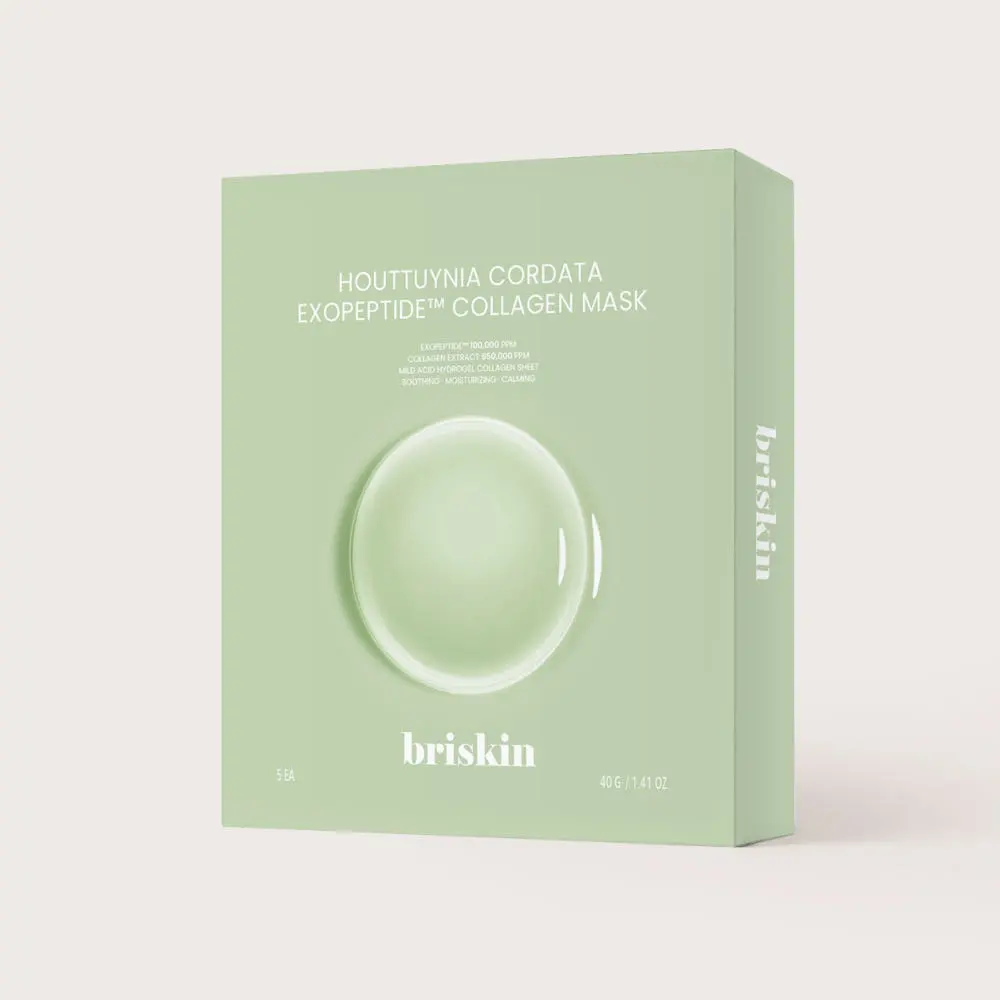 briskin Houttuynia Cordata Exopeptide Collagen Mask 40g × 5 Sheets
