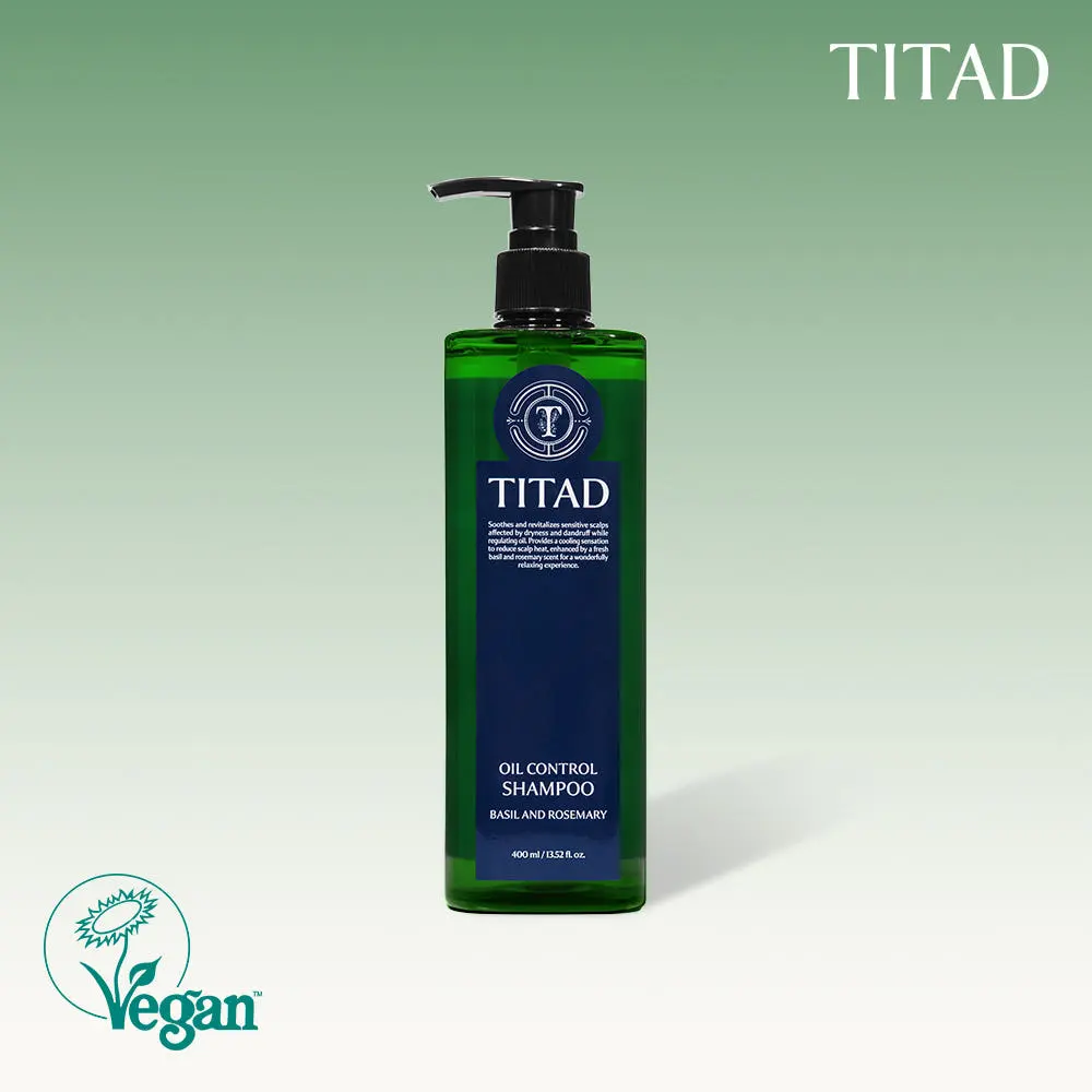 TITAD Oil Control Shampoo Basil and Rosemary 400 ml