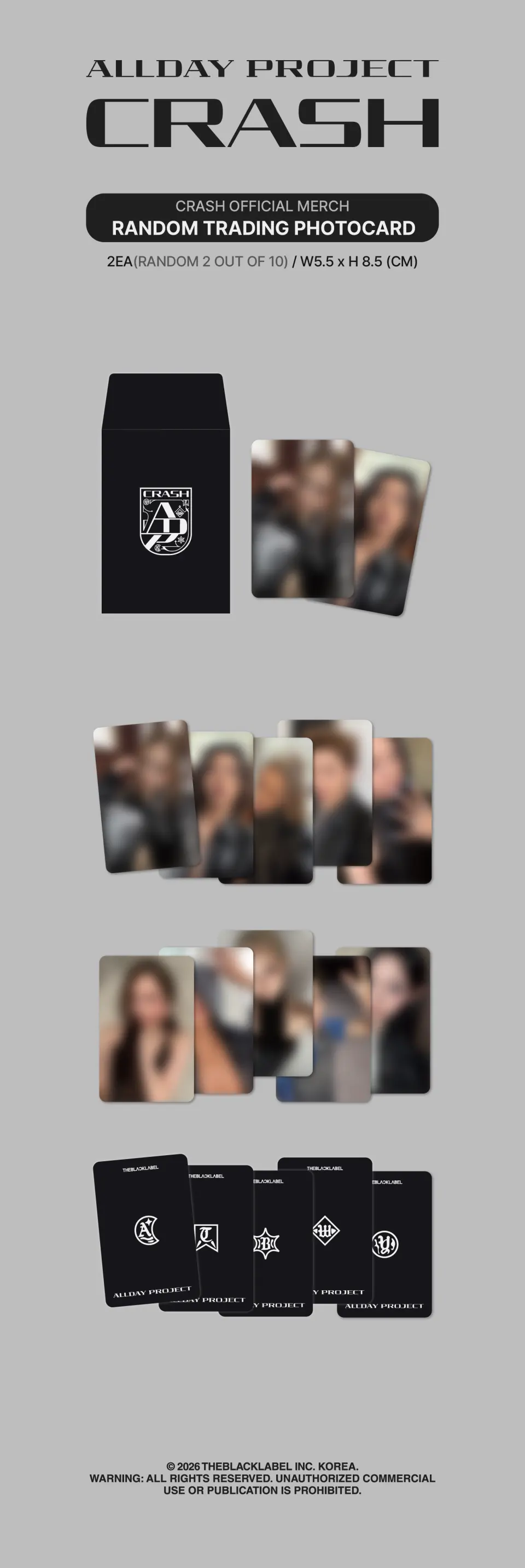 ALLDAY PROJECT RANDOM TRADING PHOTOCARD - CRASH OFFICIAL MERCH Detail