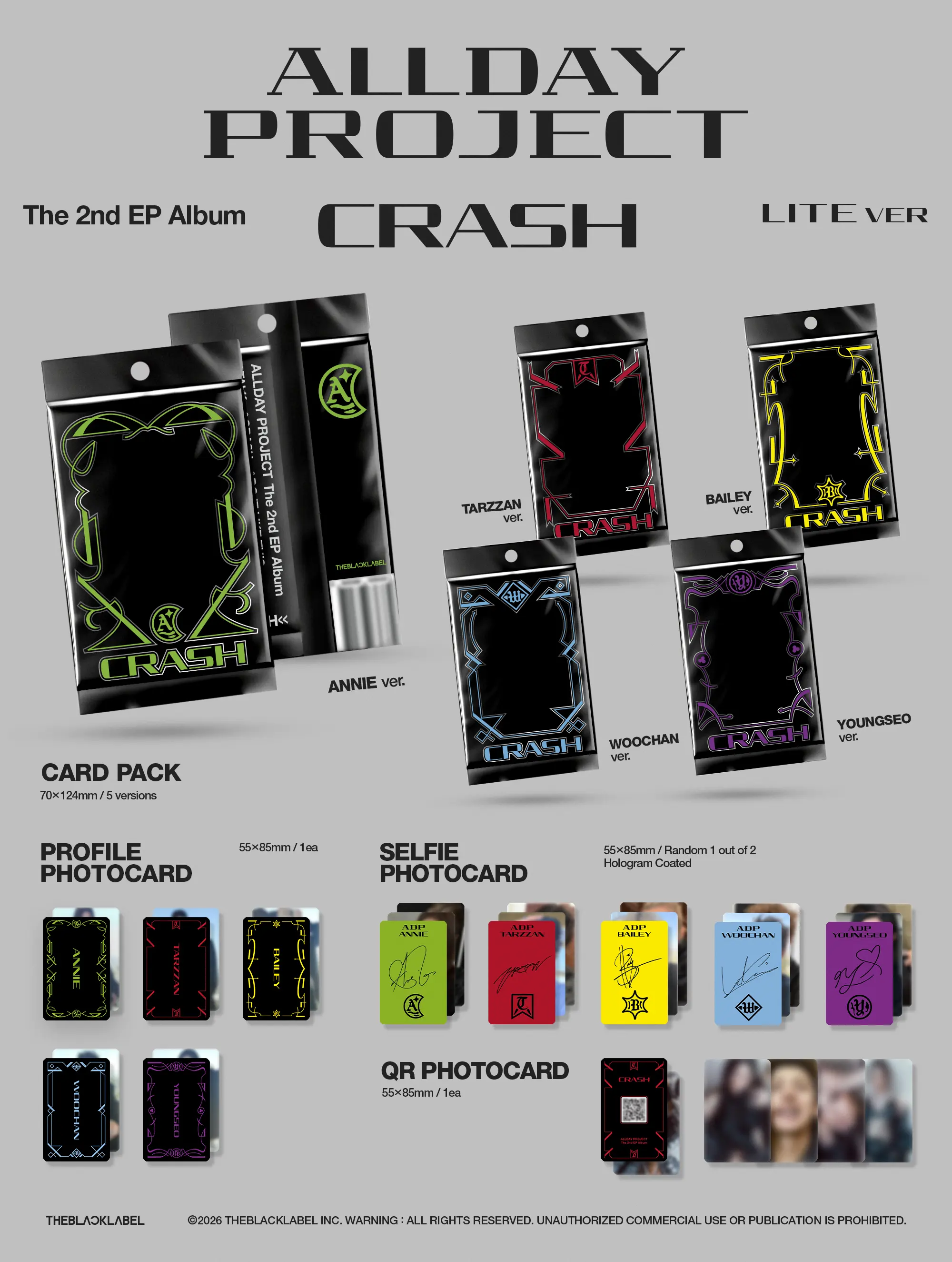 ALLDAY PROJECT The 2nd EP Album CRASH LITE ver. Detail