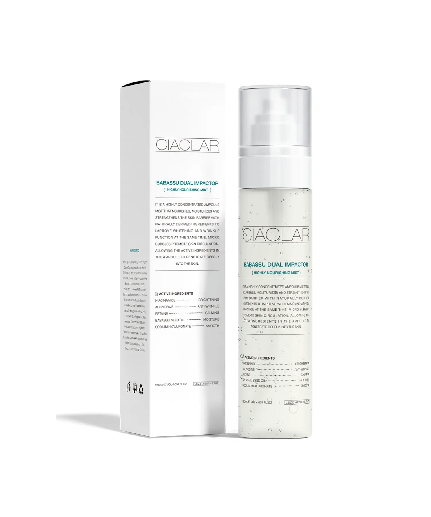 CIVASAN CIACLAR LEZE Babassu Dual Impactor Ampoule Mist 120ml