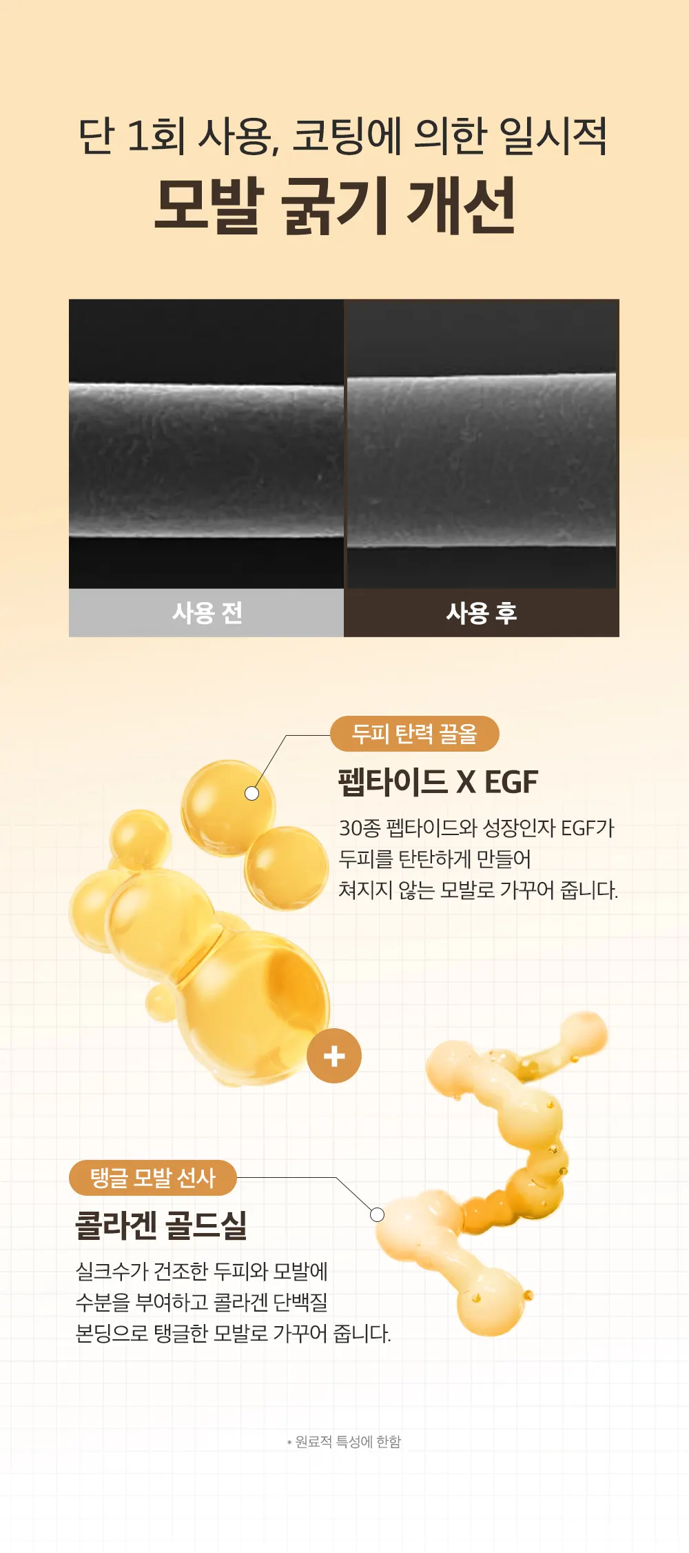 실크펩타이드 EGF 콜라겐 볼륨 샴푸 400ml Detail