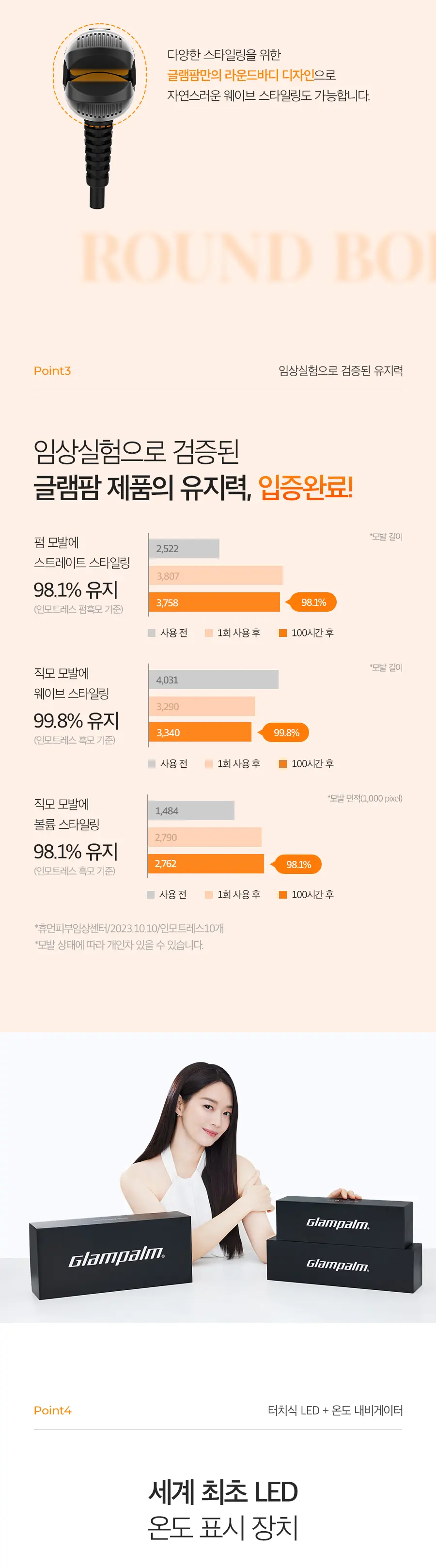 GP202TZOA 조앤프렌즈 스페셜 에디션 글램뮤즈 터치 볼륨 고데기 Detail