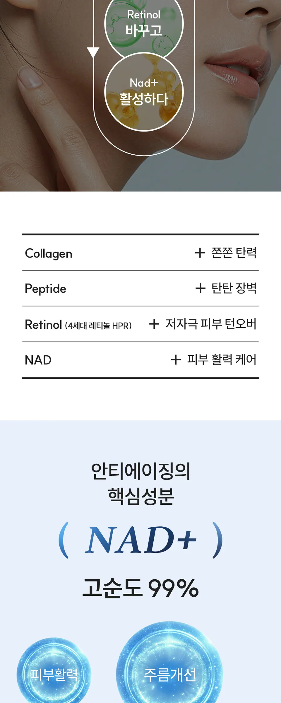 아쿠아 콜라겐 펩타이드 NAD+ 앰플 50ml Detail