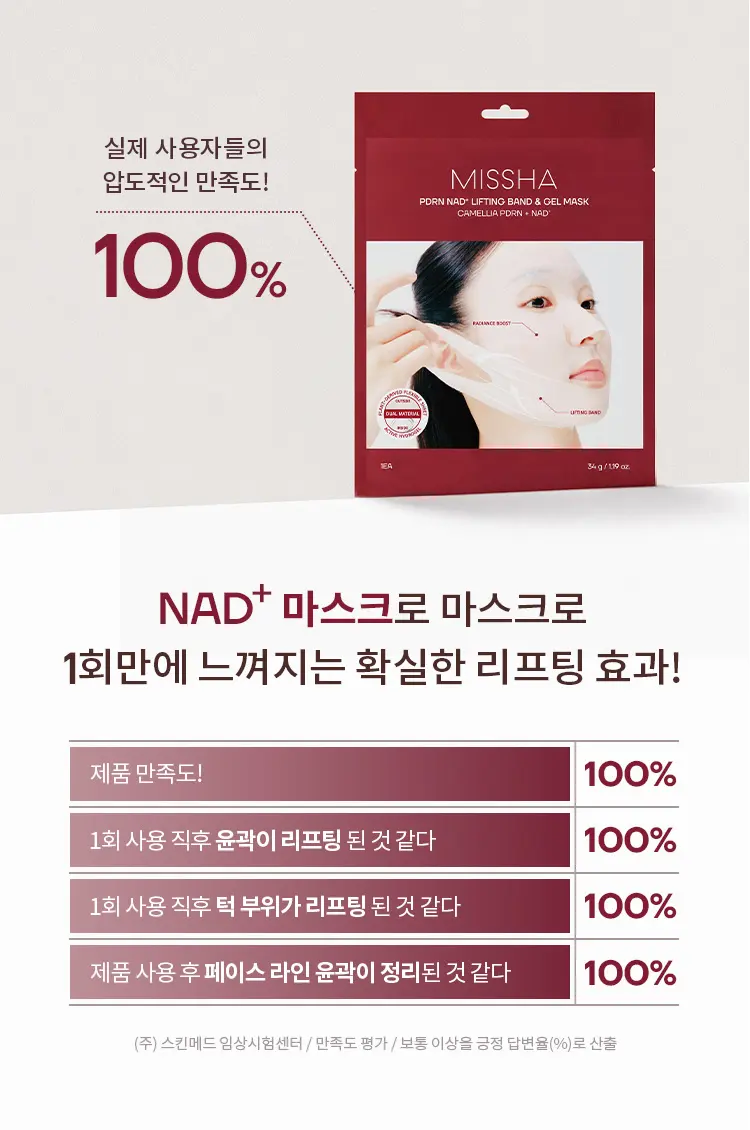 PDRN NAD 리프팅 밴드 & 겔 마스크 1매 (피디알엔 나드) Detail