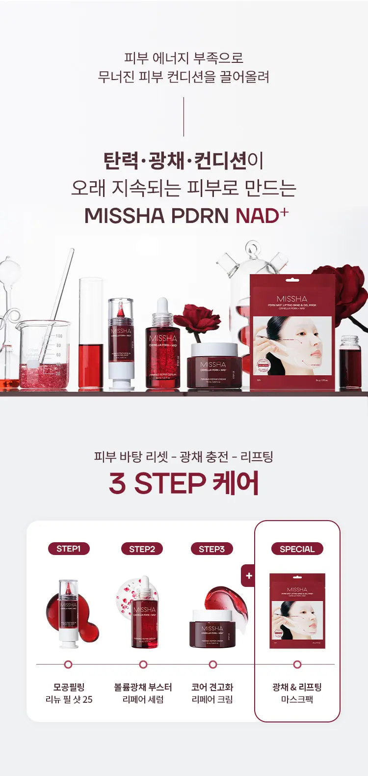 PDRN NAD 리프팅 밴드 & 겔 마스크 1매 (피디알엔 나드) Detail