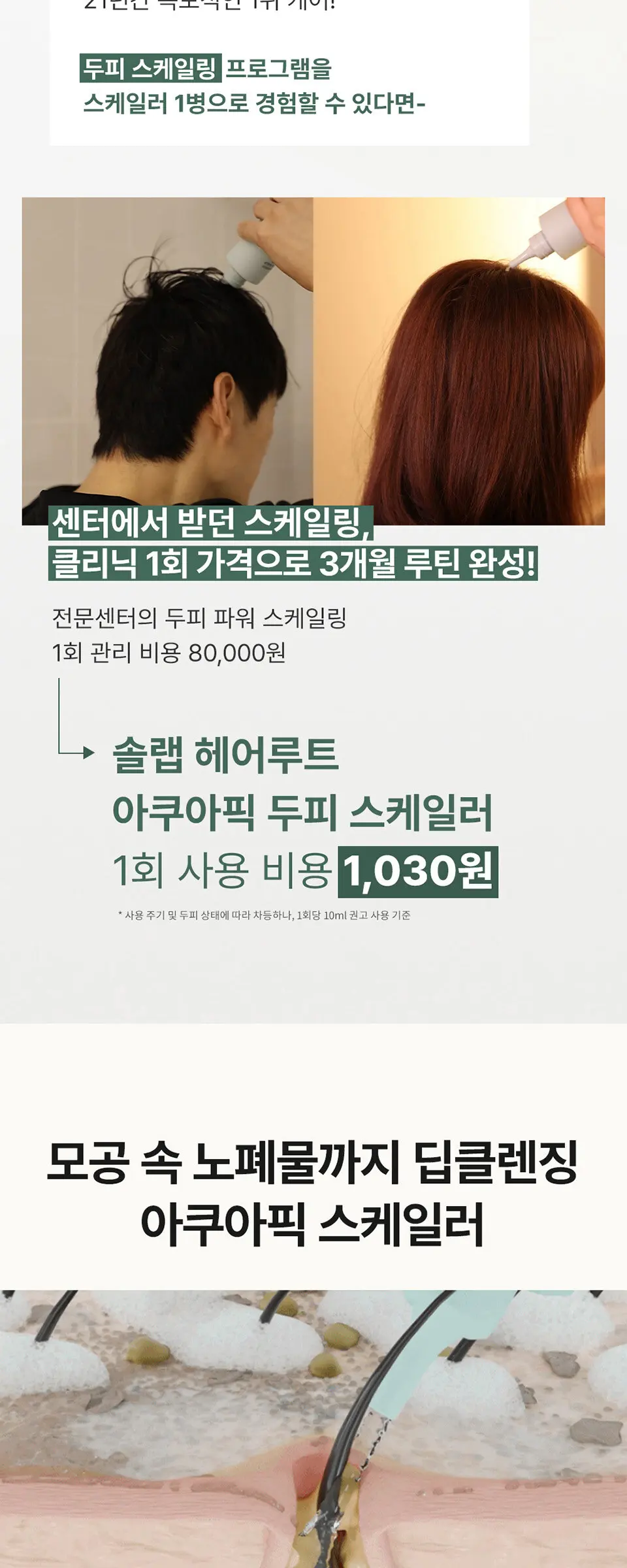 헤어루트 아쿠아픽 두피 스케일러 Detail