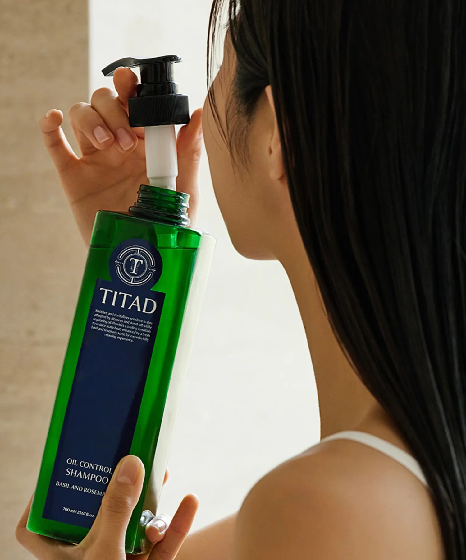 TITAD Oil Control Shampoo Basil and Rosemary 400 ml