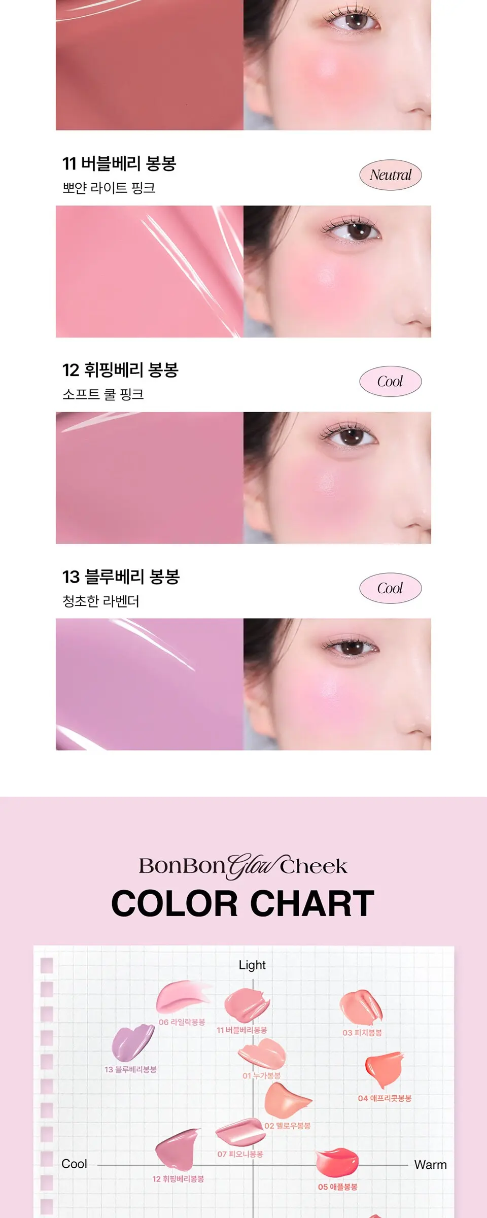 봉봉 글로우 치크 Detail