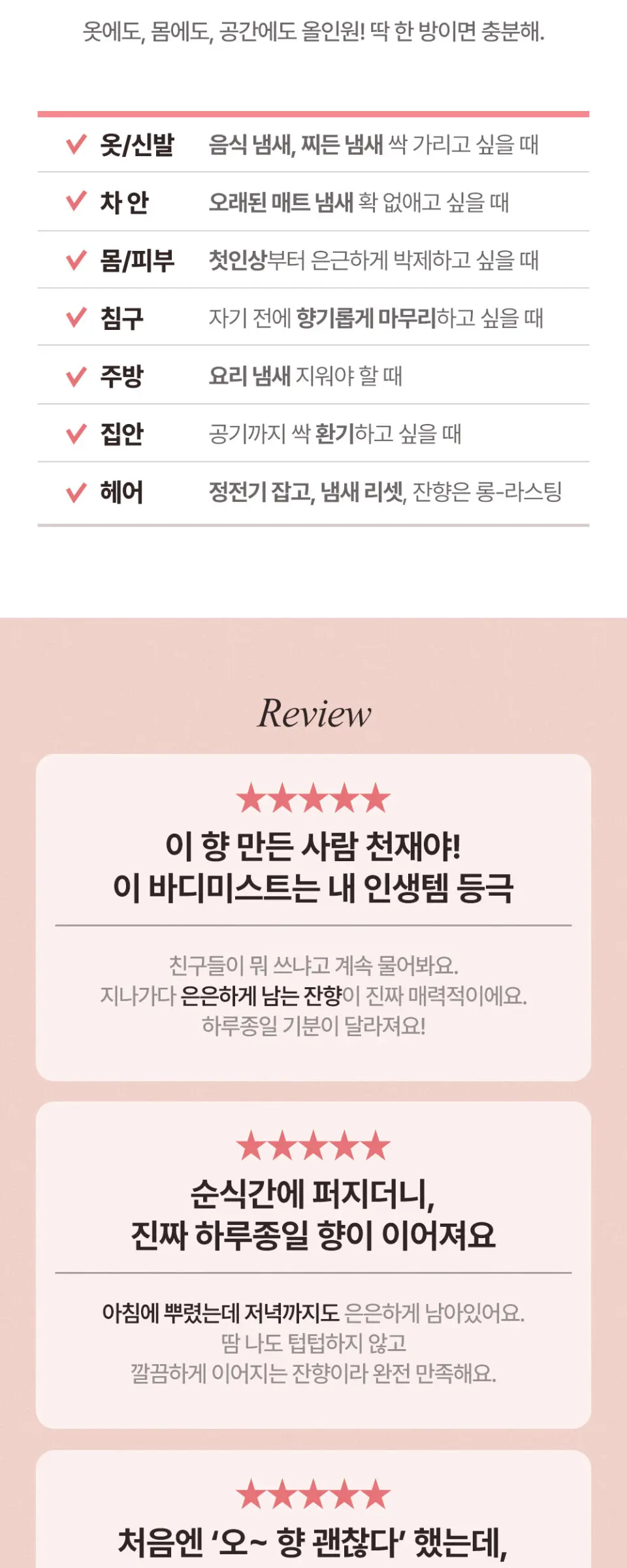 플로럴 베일 프라그란스 바디 미스트 Detail