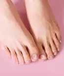 MUZMAK Reusable Pedi Tips Pink Veil Mirror (Pedi)