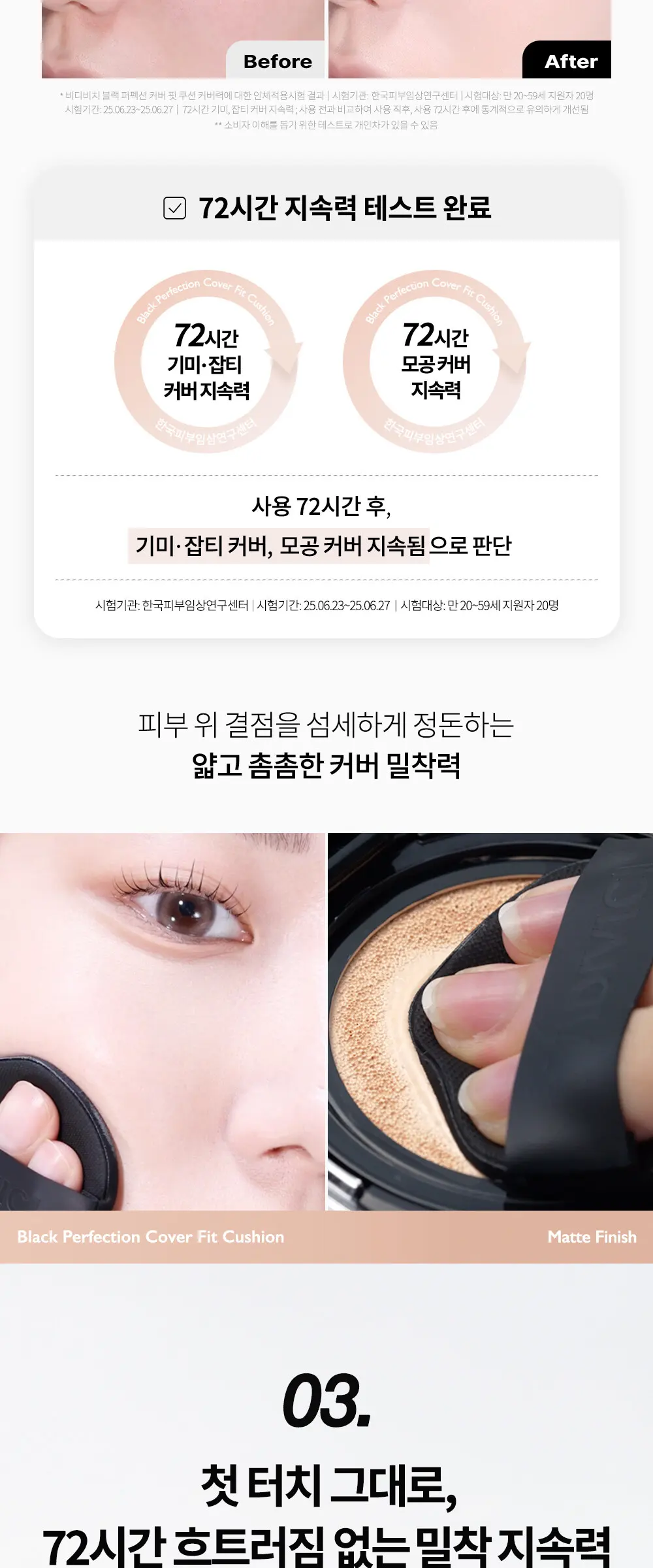 블랙 퍼펙션 커버 핏 쿠션 Detail