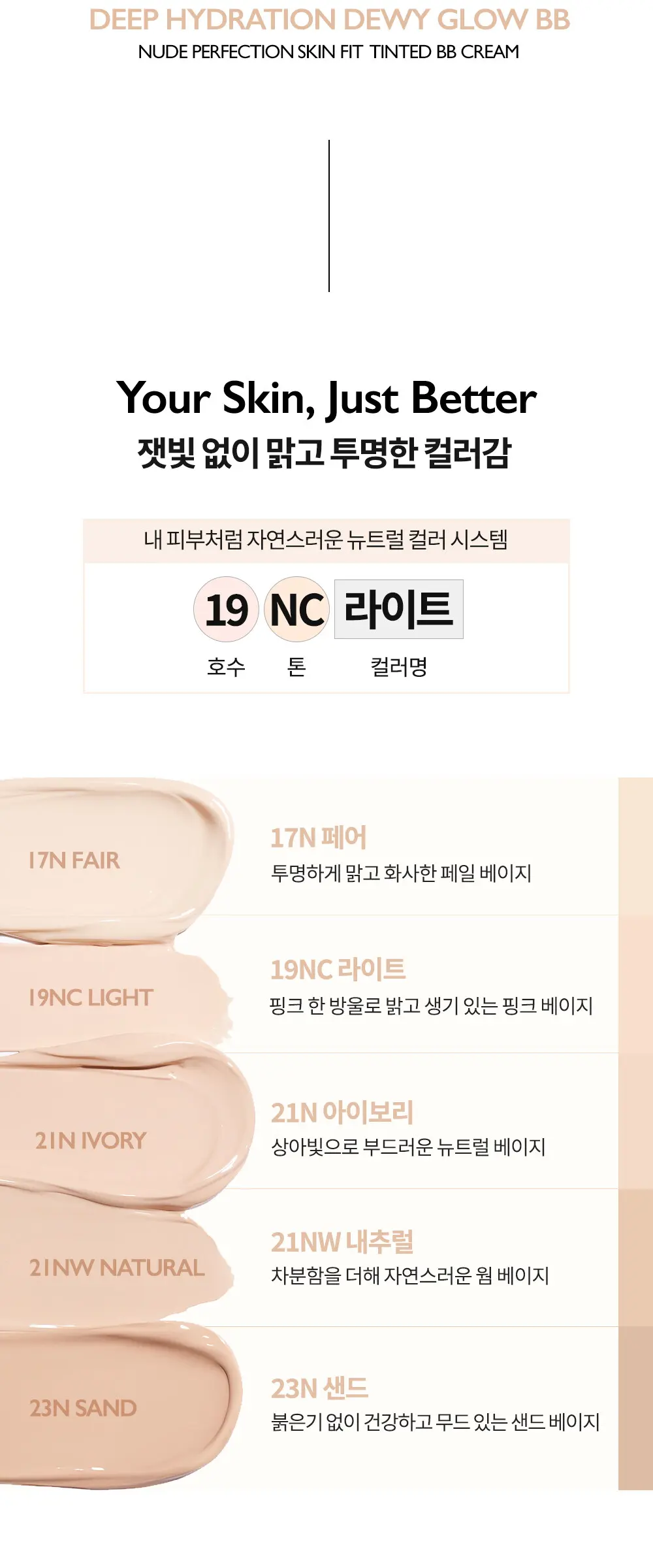누드 퍼펙션 스킨 핏 틴티드 비비크림 Detail