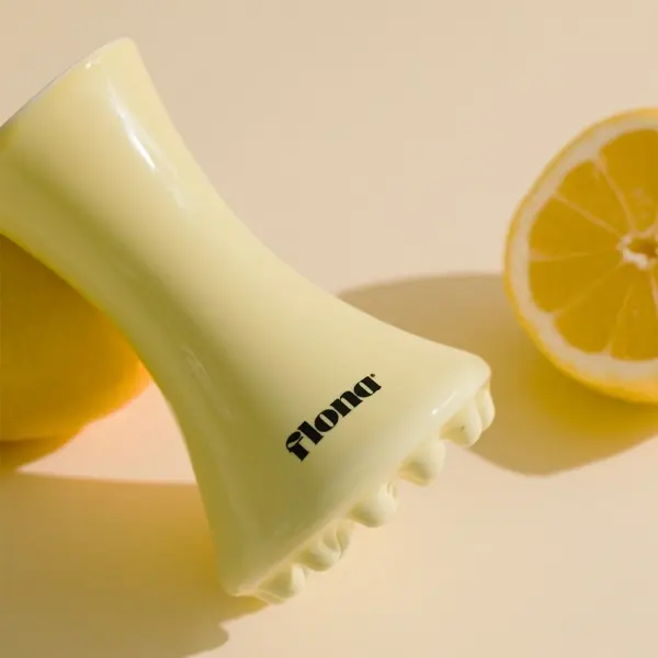 flona Ceramic Face Gua Sha Yellow Scalp and Body Lymphatic Massage Tool