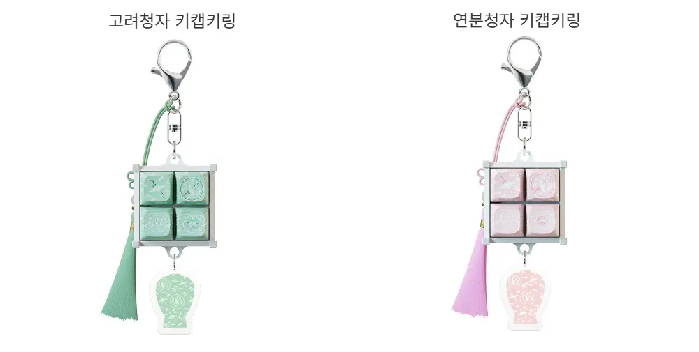 한국의 미 단청 키캡 키링 (단청, 고려청자) Detail