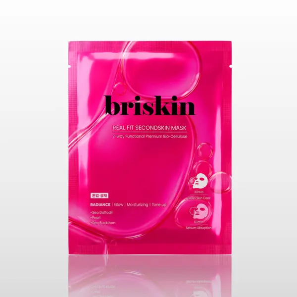 briskin Real Fit Second Skin Mask Tone-Up Glow 28g X 5 Sheets