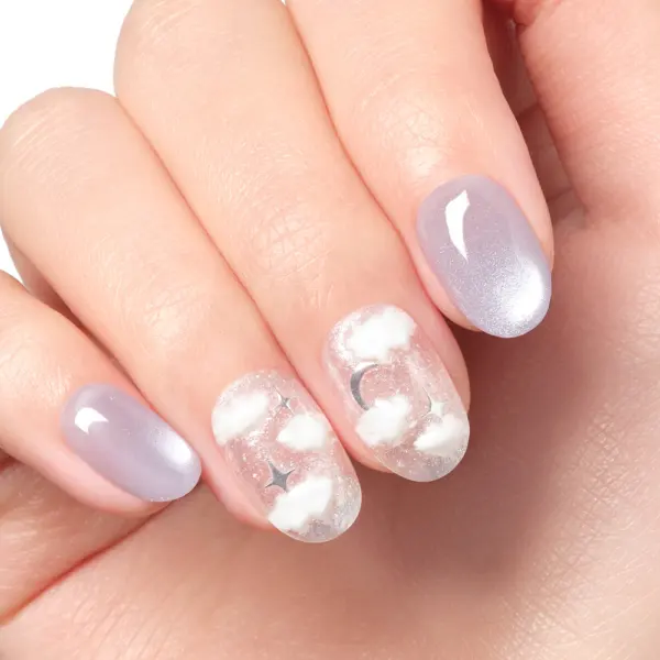 DASHING DIVA Magic Press Cloud Mellow (Regular Oval) Nail Tips - MDA6F019OGA