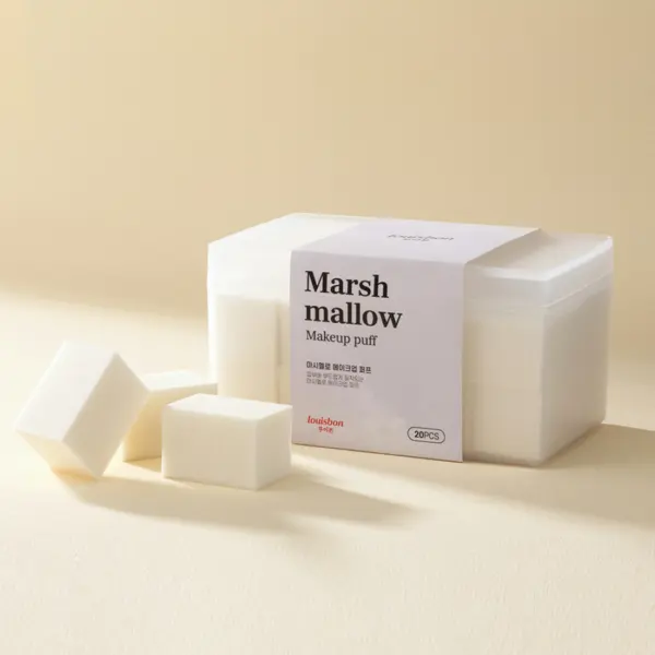 louisbon Marshmallow Makeup Puff with Case - 20 puffs