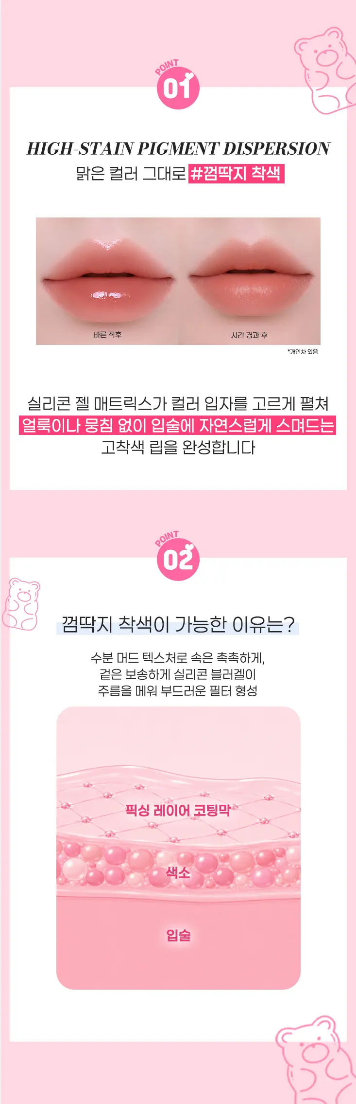 키보 구미 립 타투 Detail