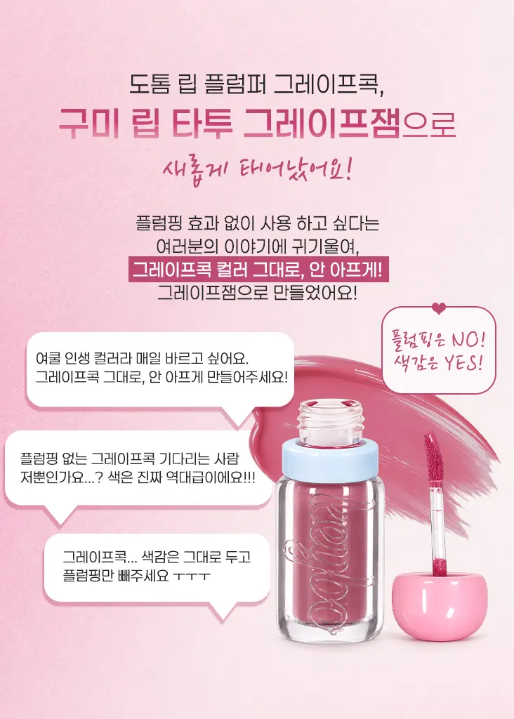 키보 구미 립 타투 Detail