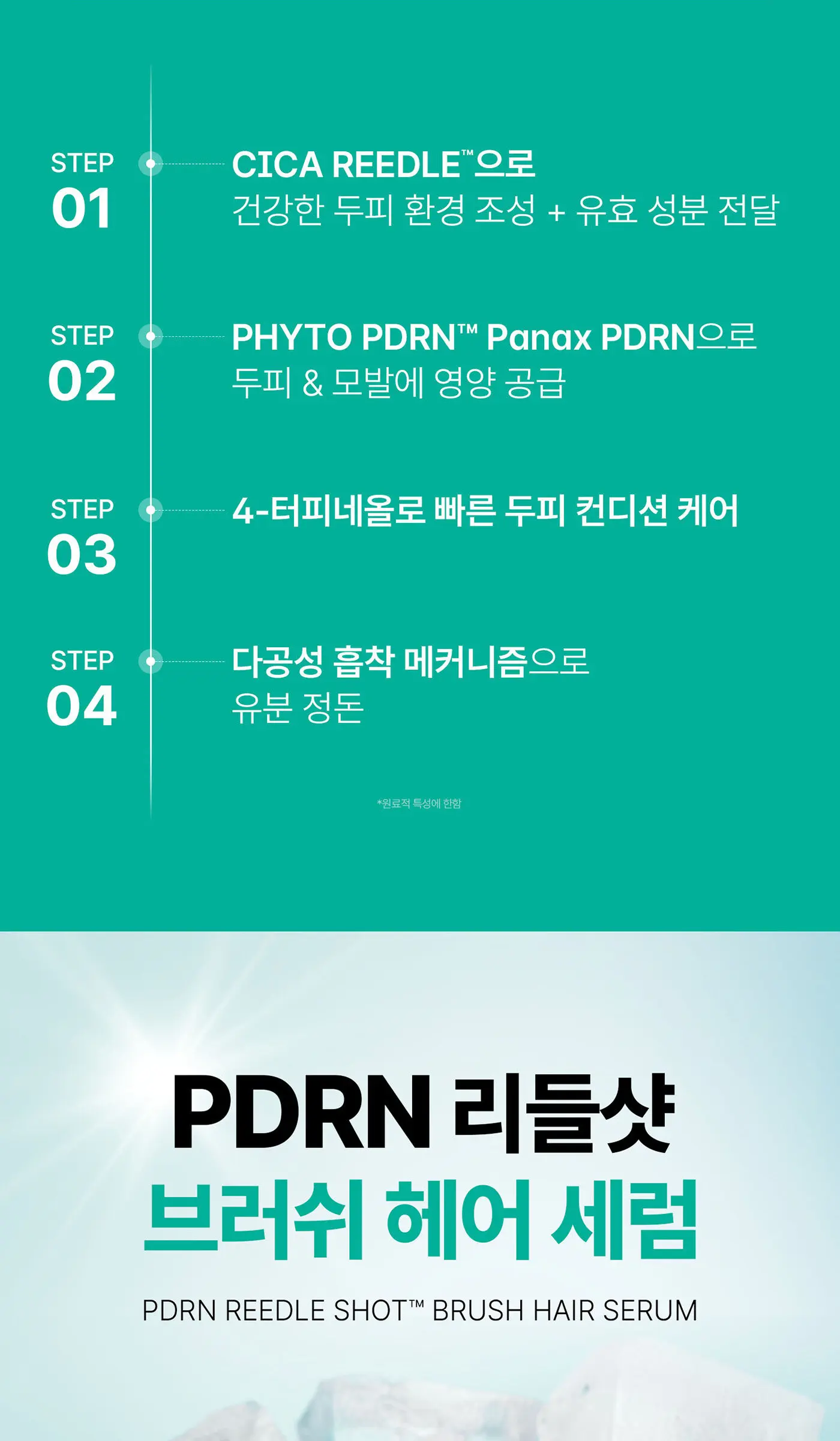 VT 피디알엔 리들샷 브러쉬 헤어 세럼 100ml Detail