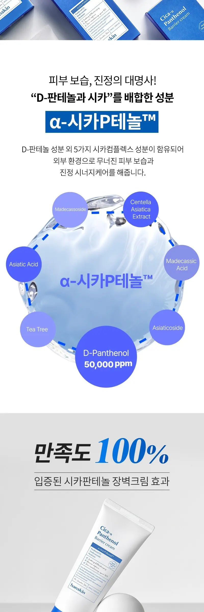 한스킨 시카 판테놀 장벽 크림, 100ml, 1개 Detail