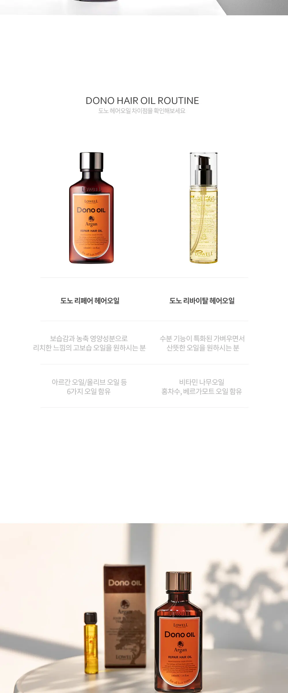 도노 리페어 헤어 오일 100ml Detail