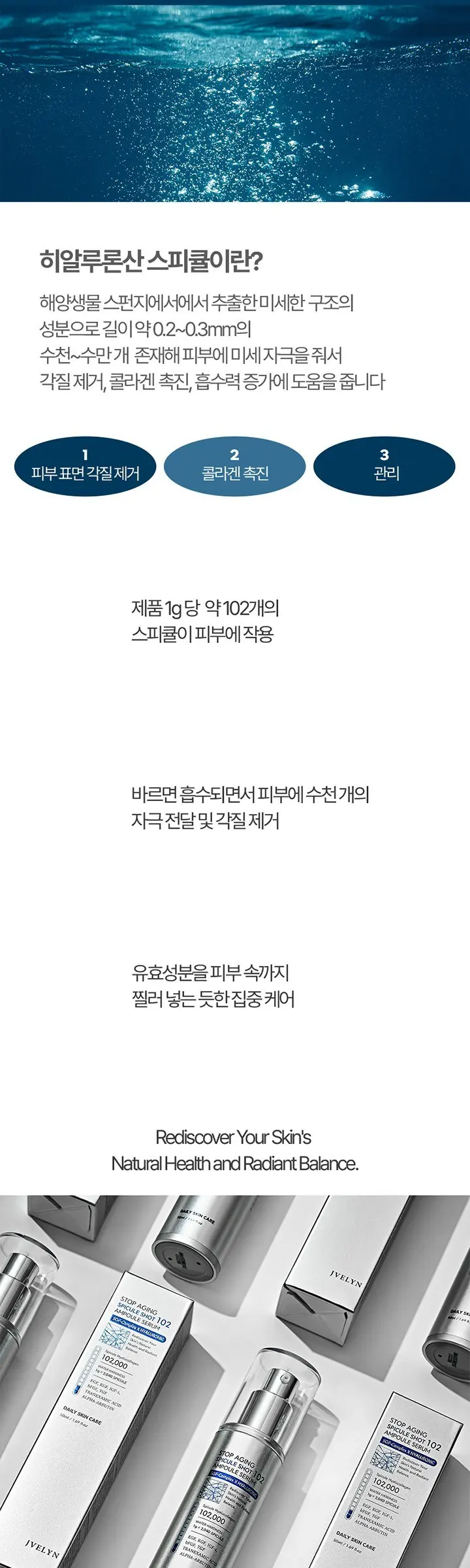 제이블린 스탑 에이징 스피큘 샷 102 앰플 세럼, 1개, 50ml Detail