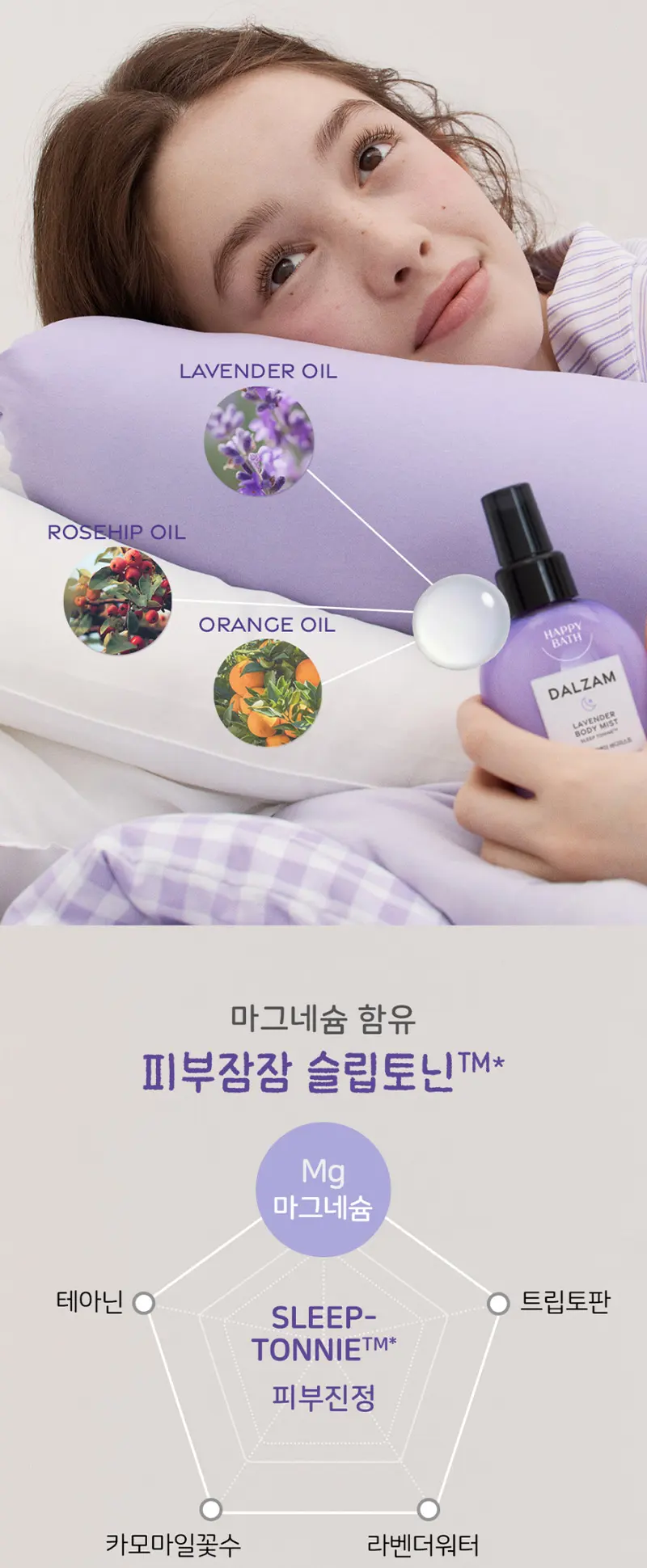 달잠 밀키라벤더 바디미스트 150ml Detail