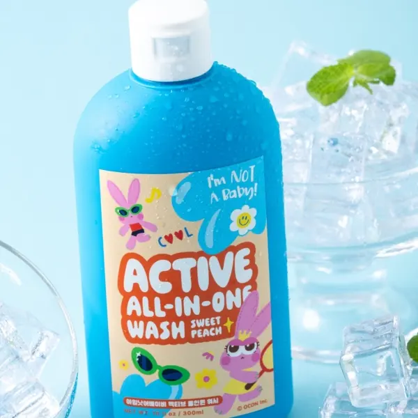 I'm Not A Baby Active All-in-One Wash Sweet Peach 300ml