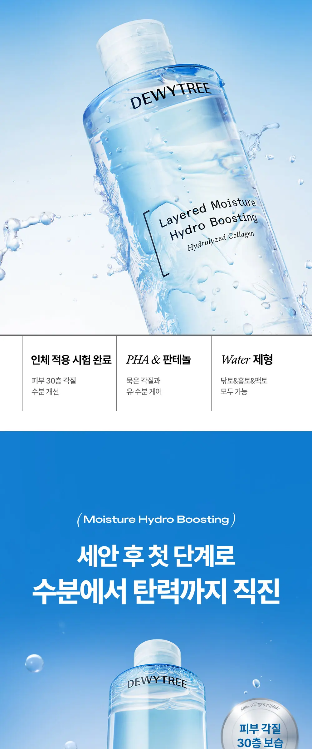 아쿠아 콜라겐 펩타이드 토너 300ml Detail