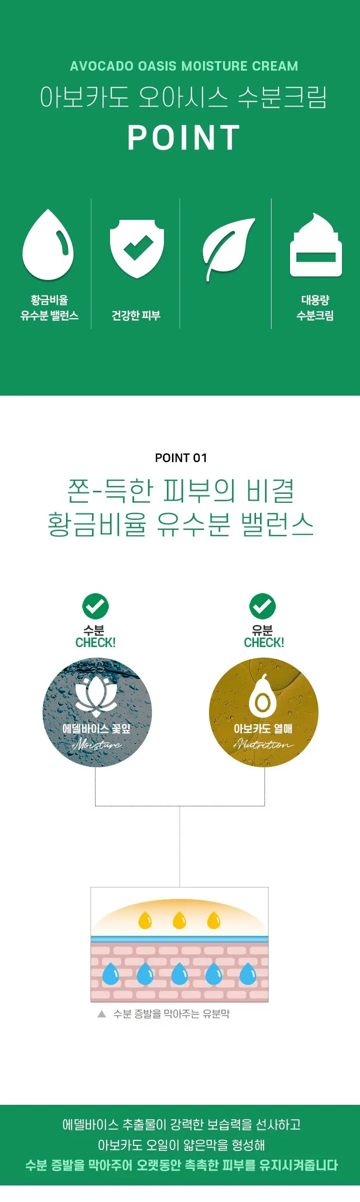 퓨어멜로우 아보카도 오아시스 수분크림, 320g, 1개 Detail
