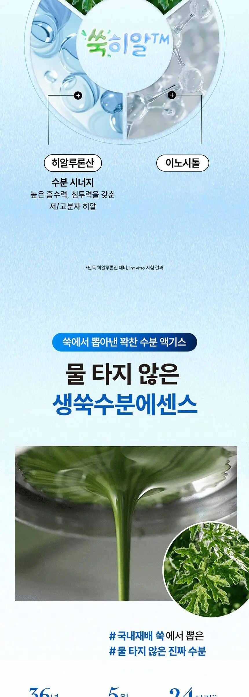 한율 어린쑥 속수분 쑥히알 세럼, 40ml, 1개 Detail