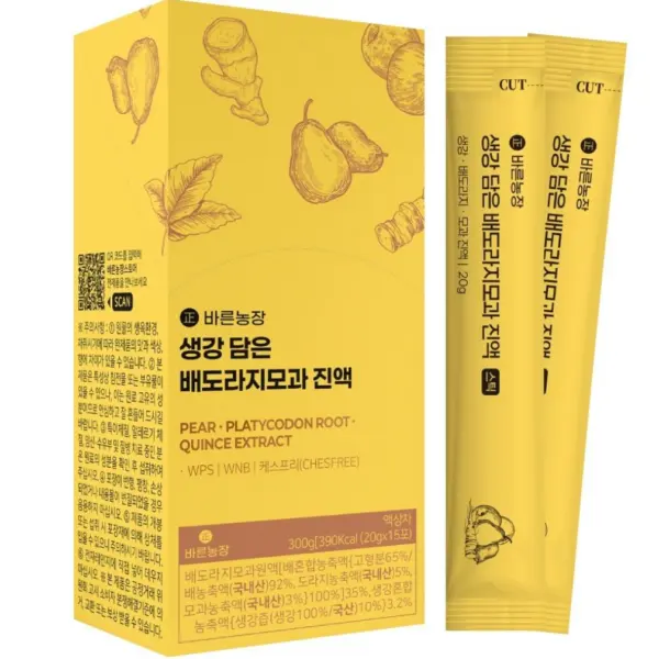 Bareun Nongjang Pear Platycodon Root Quince Extract 300g